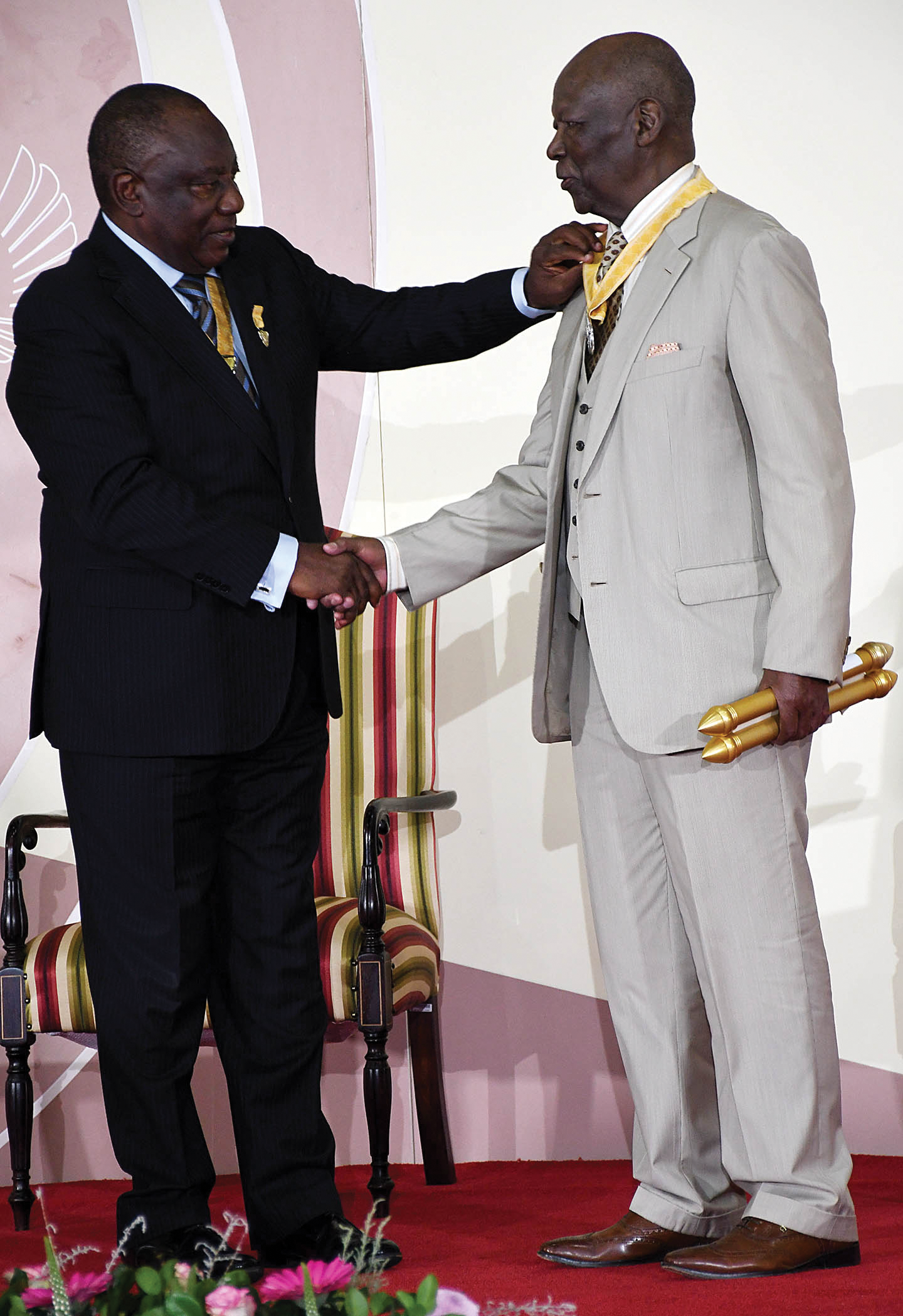 The Order of Ikhamanga Silver Dr Mfundi Vundla The Order of Baobab in Gold,Dr Jiyana Mbere