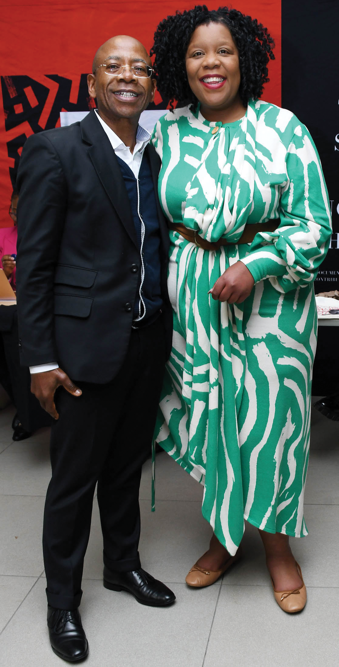 Prof Bonang Mohale with Zengeziwe Msimang