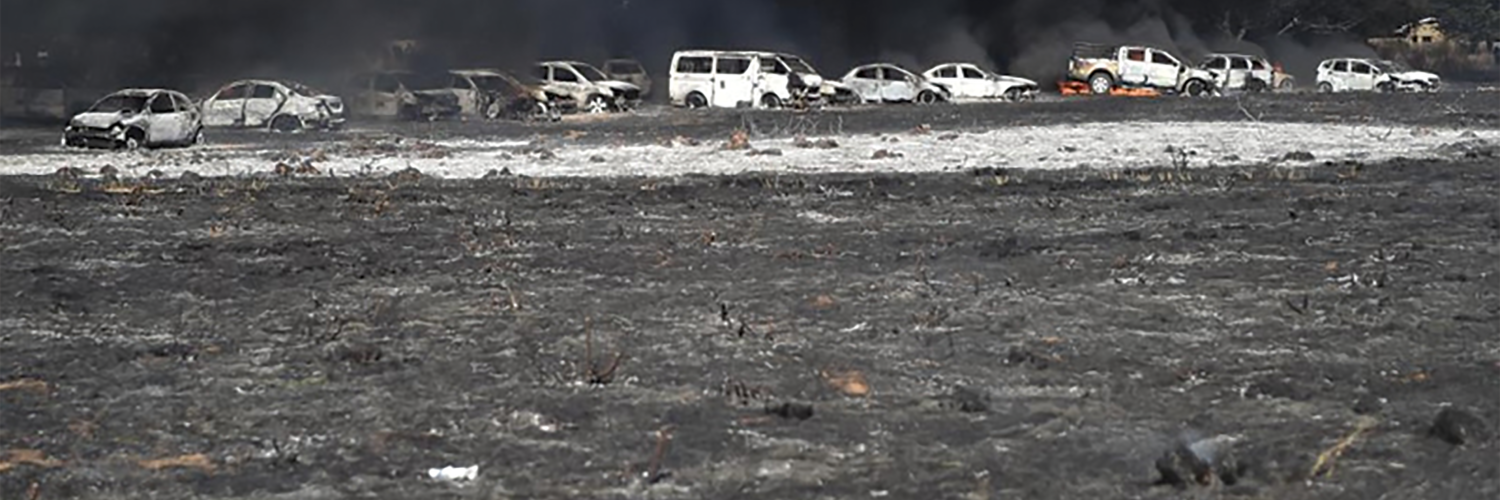 MULTI-CAR BLAZE AFTER-SHOCKS