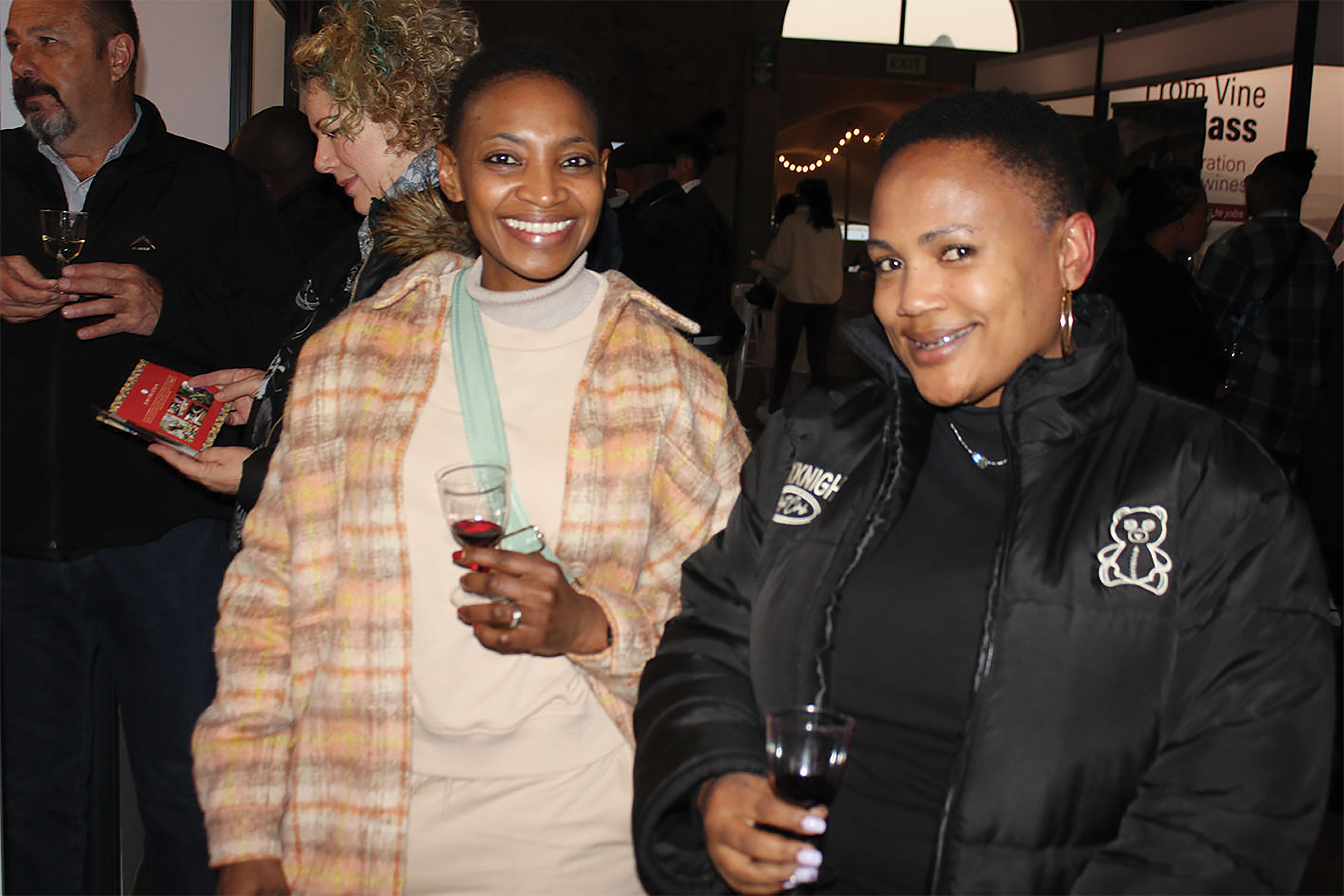 LOOKOUT: Tshego Mohube and Grace Tawane at the Proudly SA Local Wine Expo held at the Prison Break Market in Lonehill