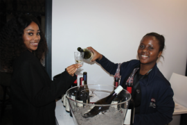 DISCOVERY: Bonolo Khumalo ready to chat with Aslina’s marketing and brand coordinator Vonani Ngomana about their wines.