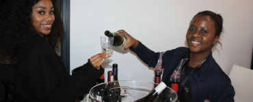 DISCOVERY: Bonolo Khumalo ready to chat with Aslina’s marketing and brand coordinator Vonani Ngomana about their wines.