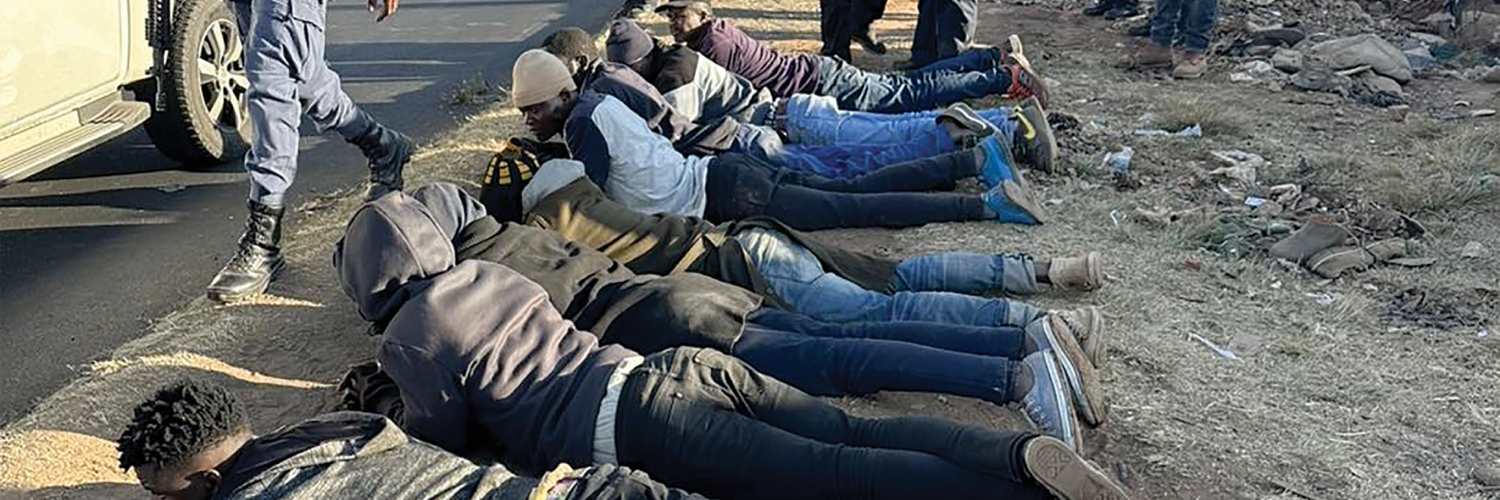 POLICE TASK FORCE SWOOPS NET BANDS OF ILLEGAL MINERS