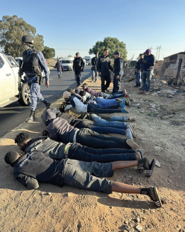 POLICE TASK FORCE SWOOPS NET BANDS OF ILLEGAL MINERS