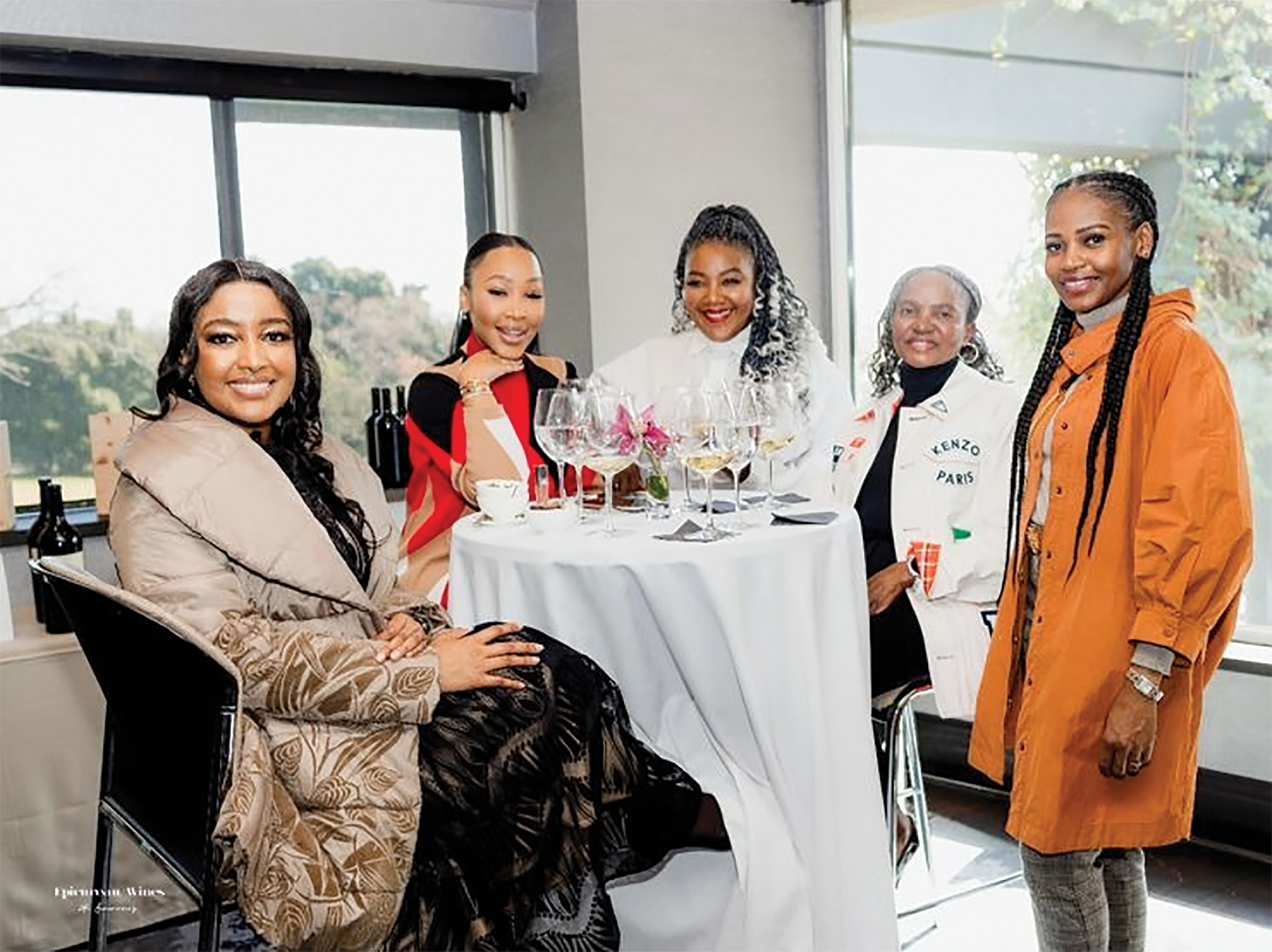 Left: Khethi Mlangeni, Lerato Sengadi, Pindi Mabhena, Mpumi Mophatlane, Vika Shipalana Right: Pontsho Maduna