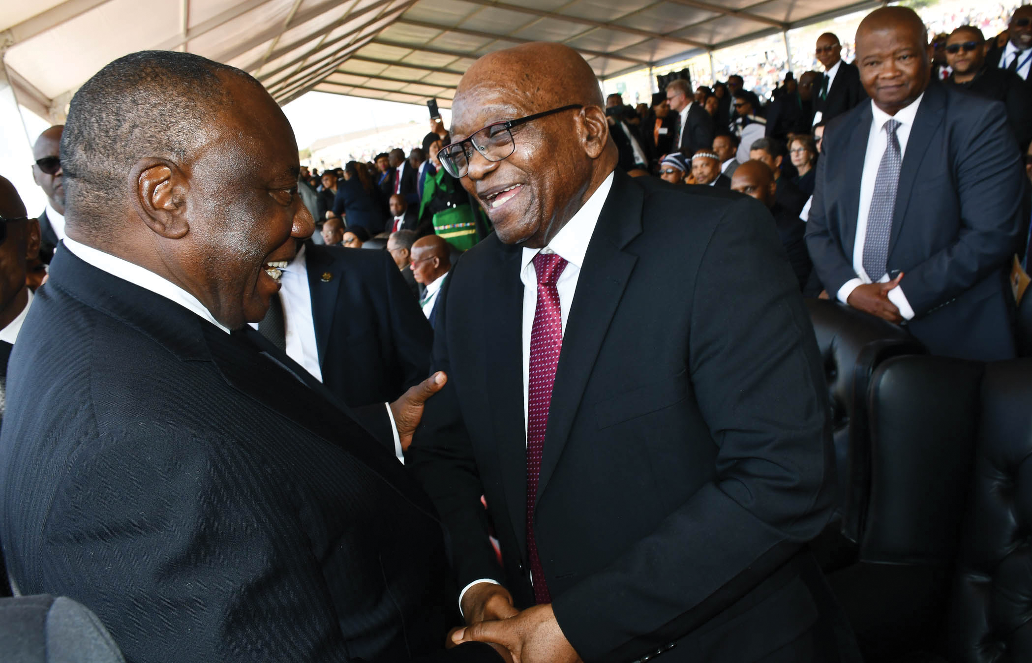 Cyril Ramaphosa and former President Jacob Zuma