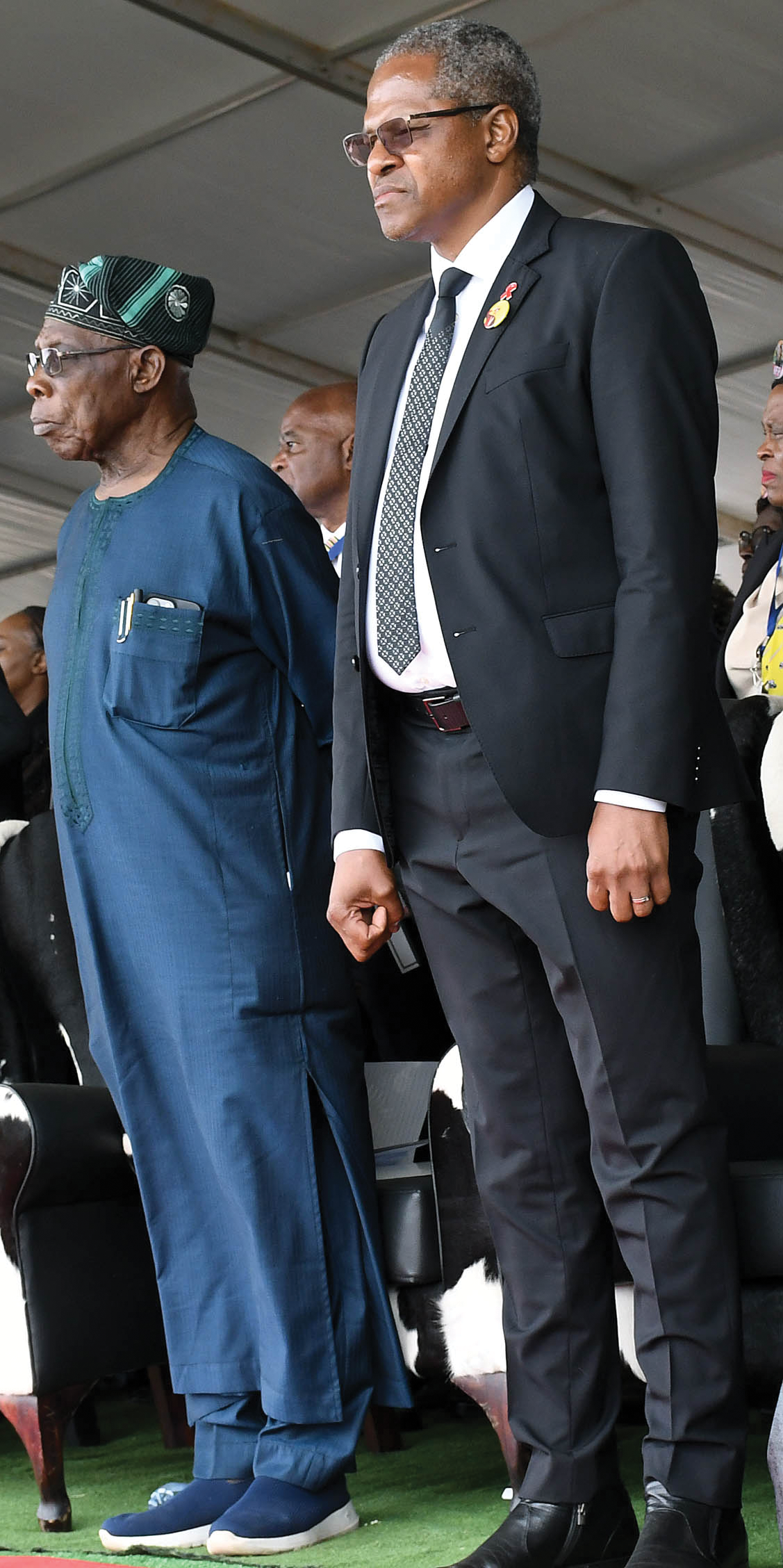 IFP President Velenkosi Hla- bisa and former Nigerian Presi- dent Olusegun Obasanjo