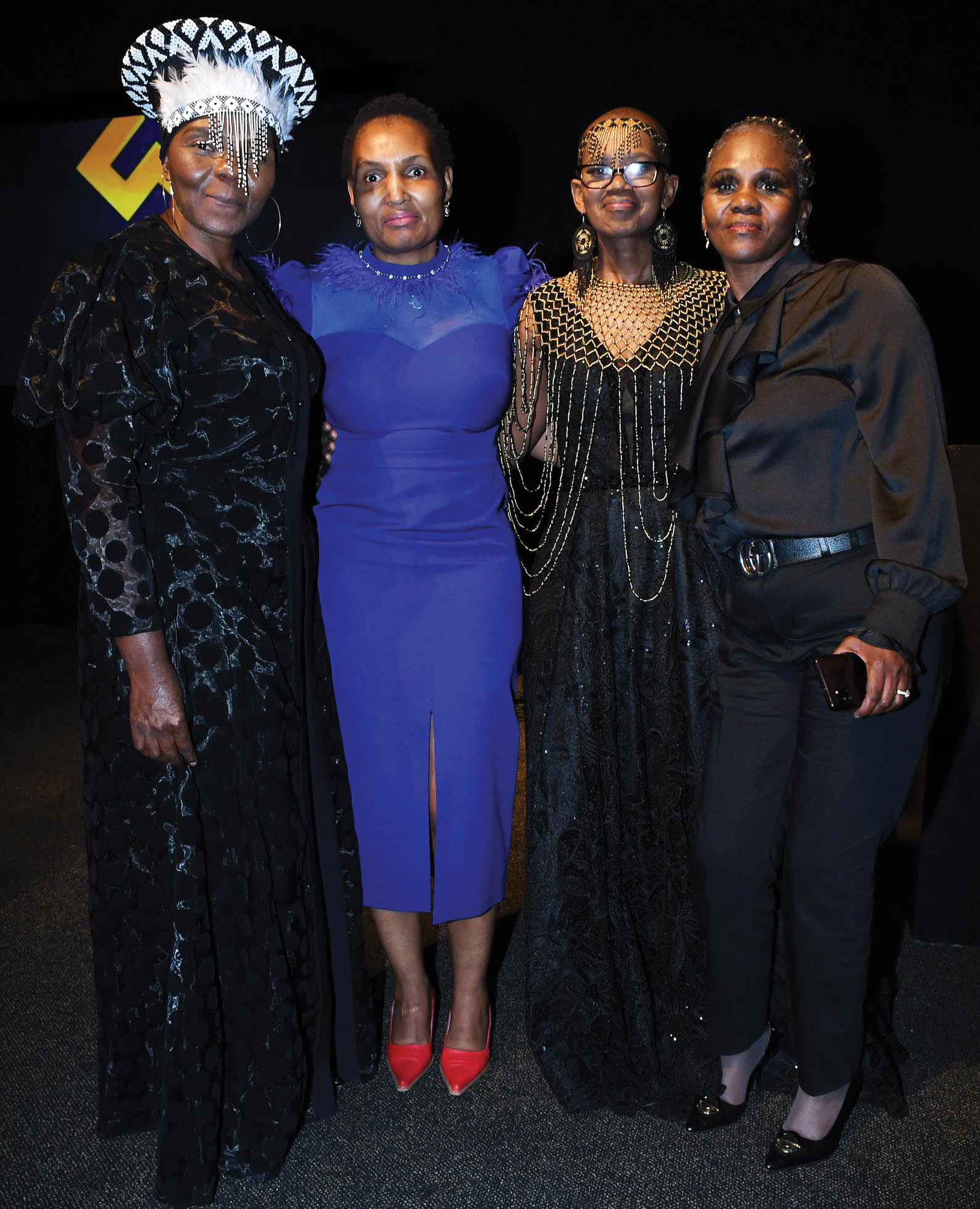 SISTERHOOD:Bongi Mlambo, Minister-in-the-Presidency Thembi Nkadimeng,Tami Mase and Nomfundo Vanqa