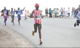 Vuko “Vince” Loqo donating sanitary pads to rural school girls in his Ngcobo hometown Vuko “Vince” Loqo uses running to alleviate the plight of poor Eastern Cape rural communities