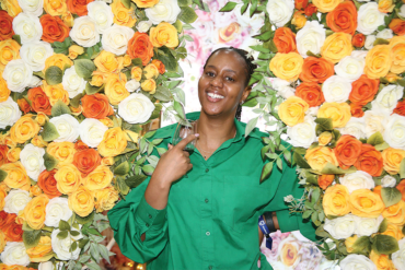 Lady of flowers is Palesa Mothapo at the renowned WineX festival in Sandton