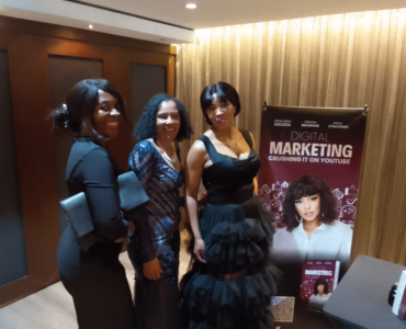 Trio Angelinah Mathonsi, Antoinette Danster and Sonto Ngobese at the presentation