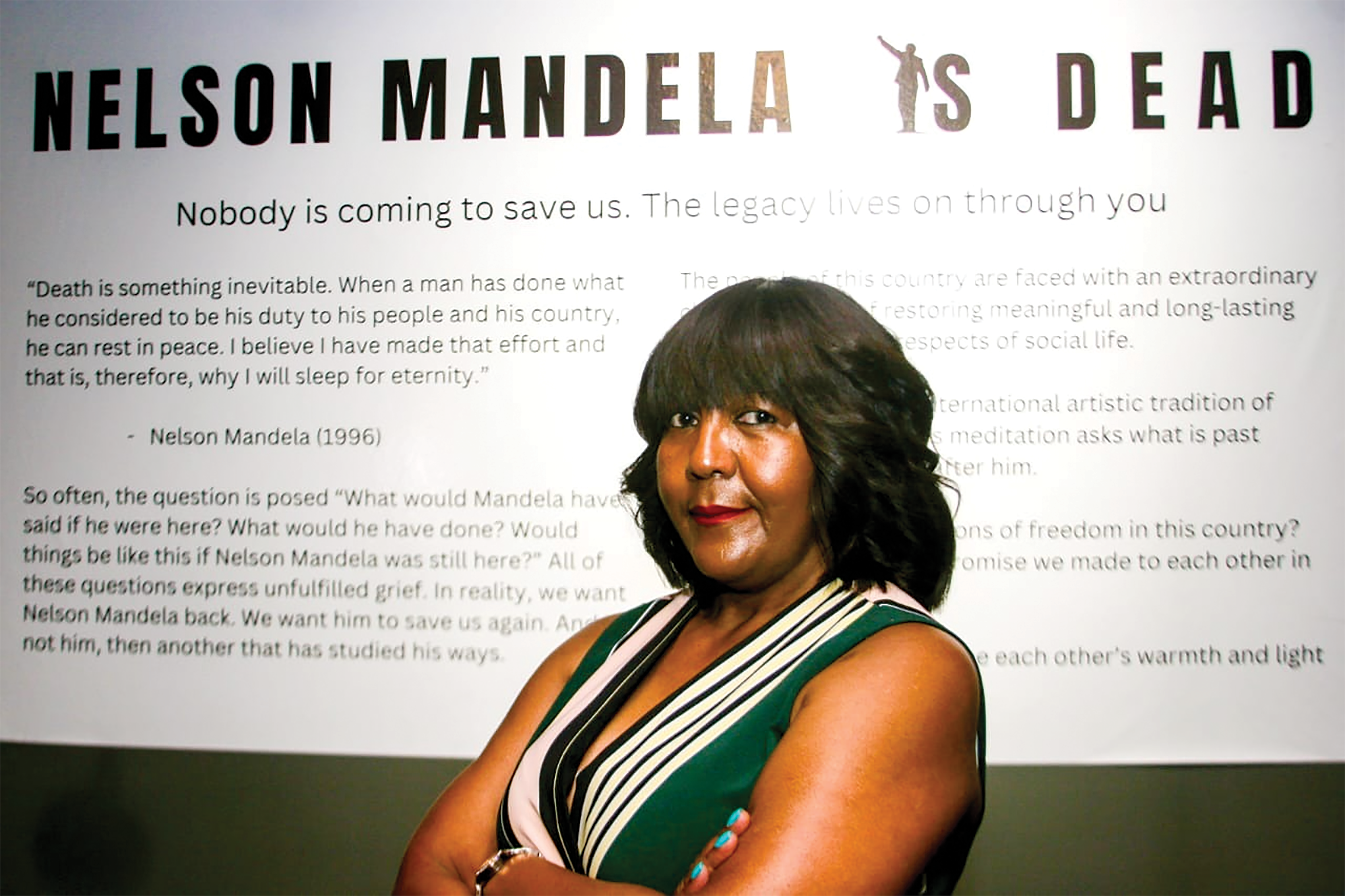 Madiba’s granddaughter, Ndileka Mandela pictured at the media launch of the Nelson Mandela Is Dead exhibition at the Nelson Mandela Centre of Memory, in Houghton.