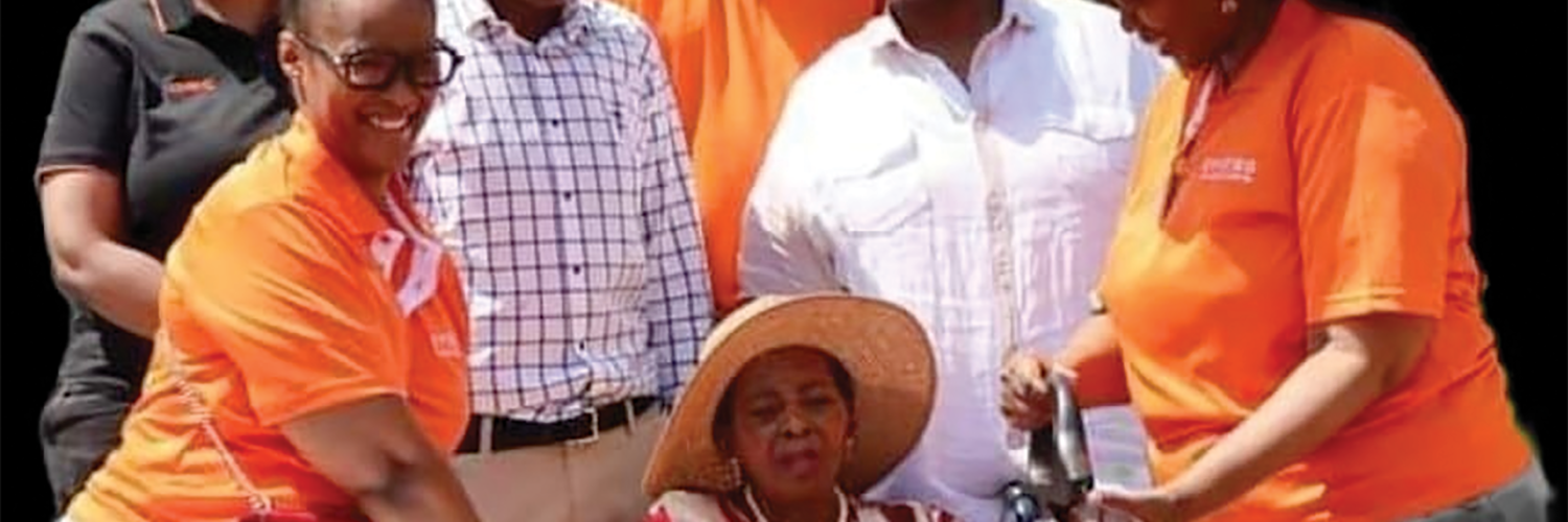 DESCENDANTS: Members of the Tshabalala family pictured during the opening of the shopping centre. They are (Left to right): Khetiwe Tshabalala (in black shirt), Nozizwe Vundla,Mandla Tshabalala, Lebohang Molokoane, Muzi Mdluli, Sindi Msibi, and Zodwa Tshabalala (seated)