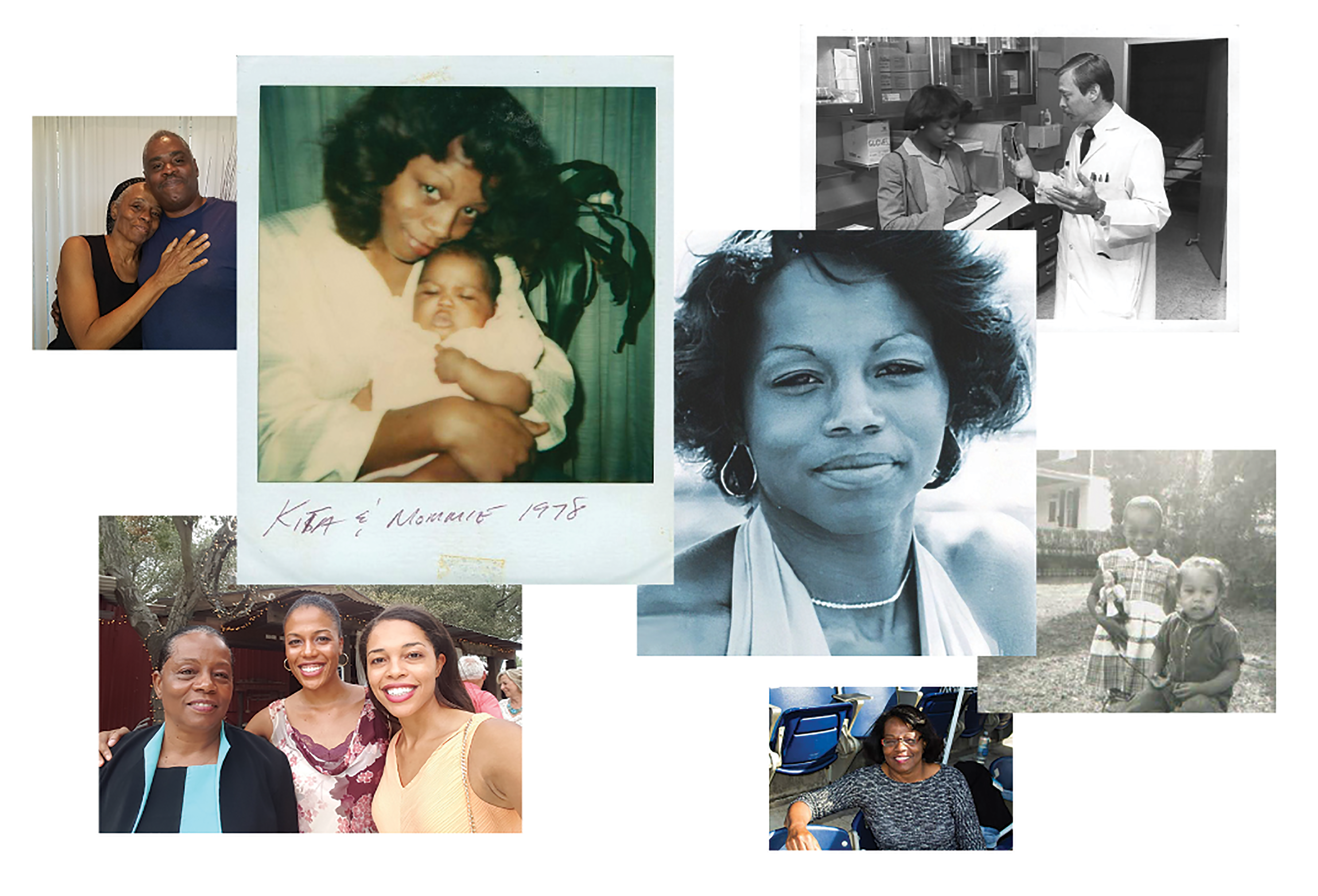 Family photos of Patrice Hester, who died last year aged 68 after being diagnosed with uterine cancer.