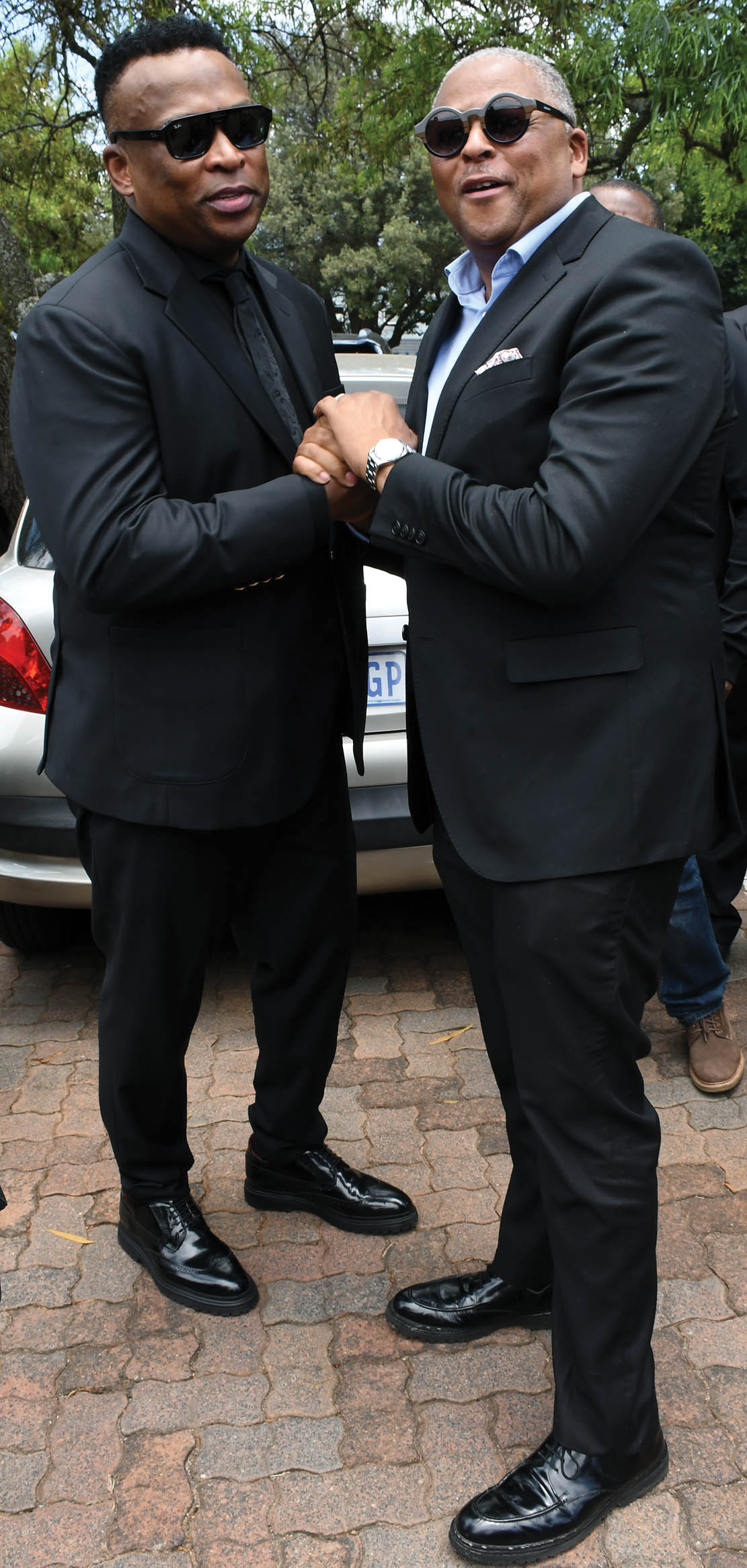 Robert Marawa with Milton Nkosi