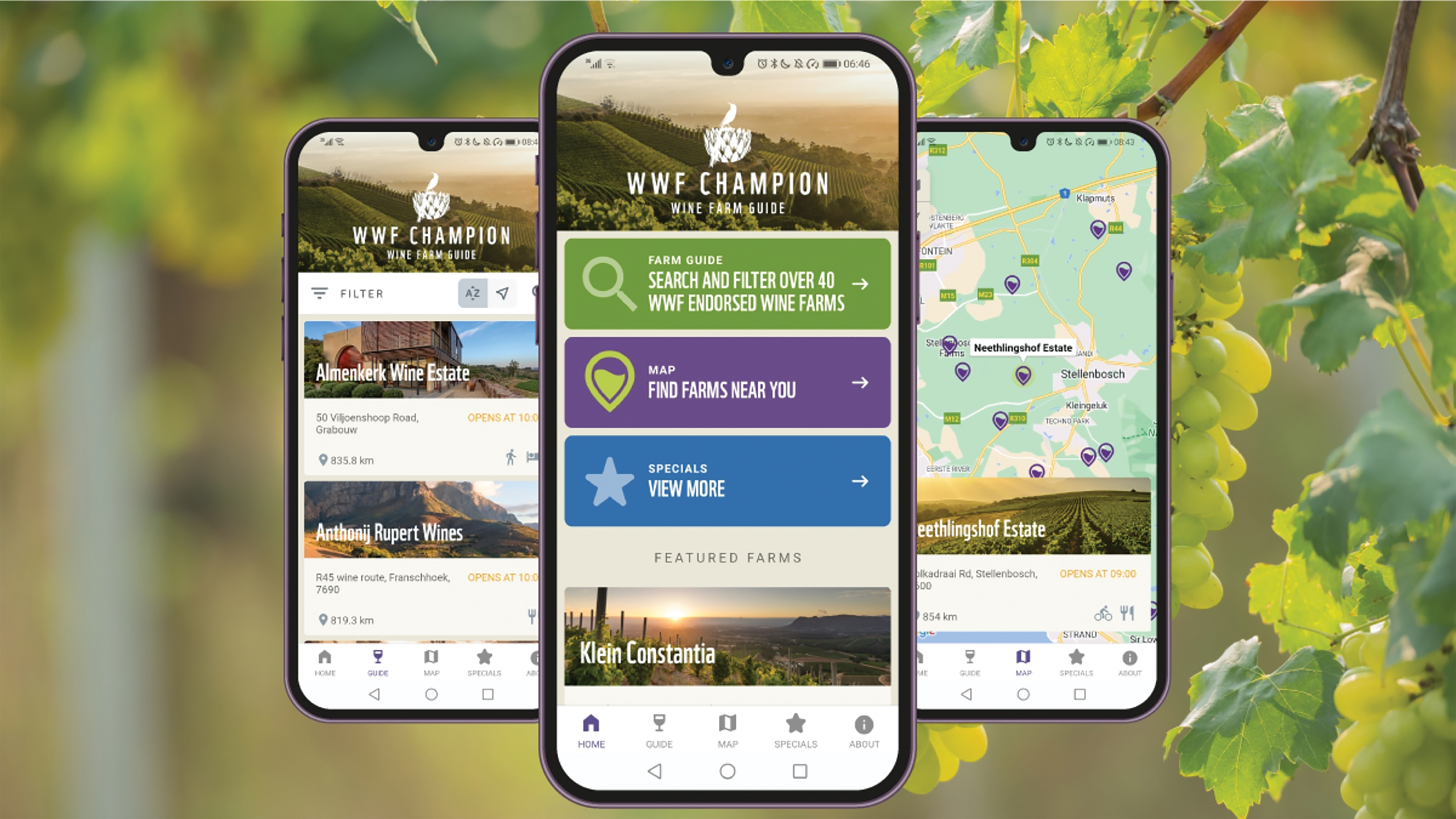 NEW WINE APP PROVIDES PEEK
INTO CAPE’S MAGNIFICENT
NATURE-CONSCIOUS ESTATES