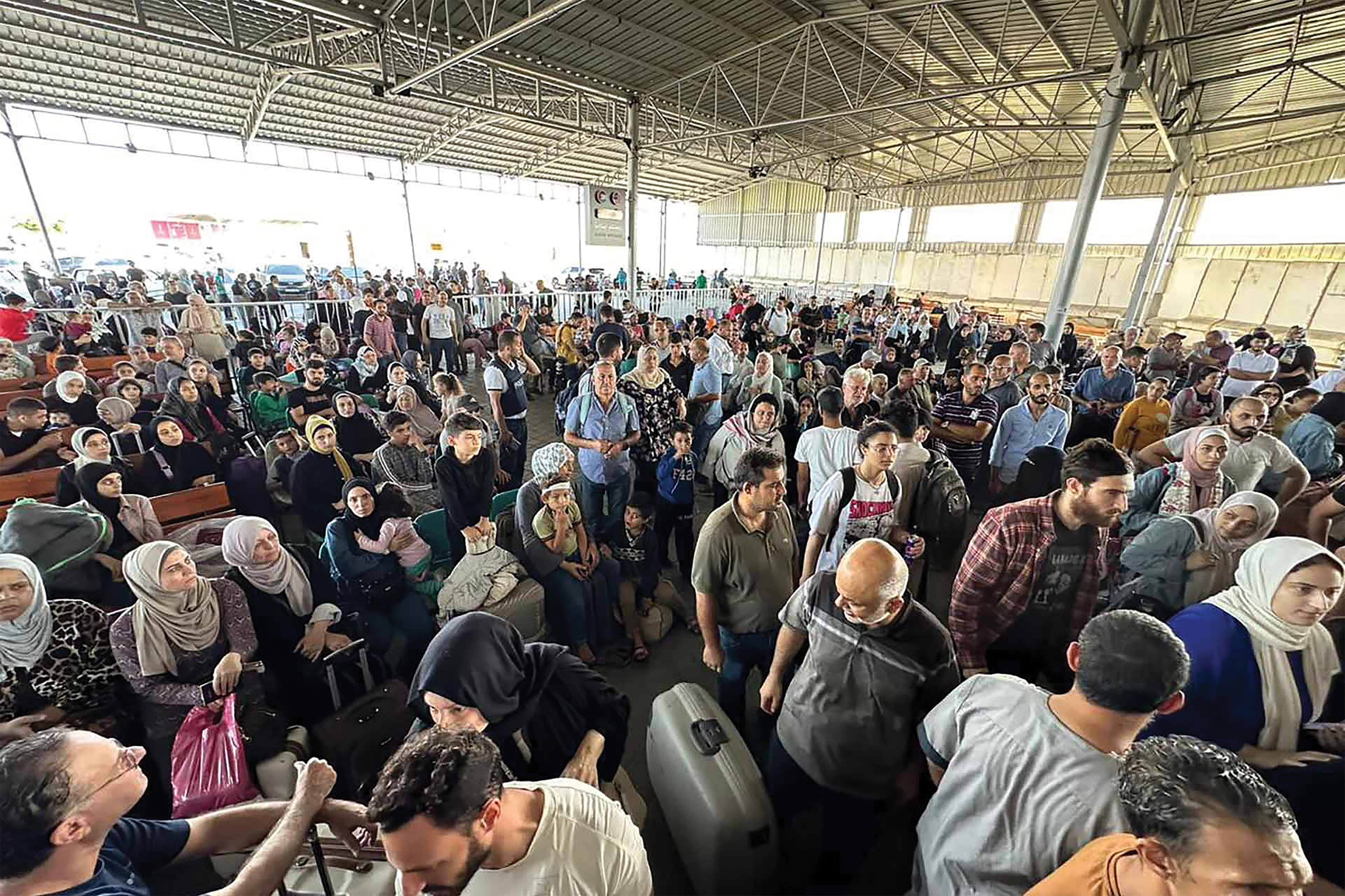 
LAST HOPE: The Rafah border post, where hundreds of Palestinians have fled in a bid to escape to Egypt since the start of the Israel at- tack on Gaza, sits on the strip’s southern frontier with Egypt. (Photo: Edin Pasovic)