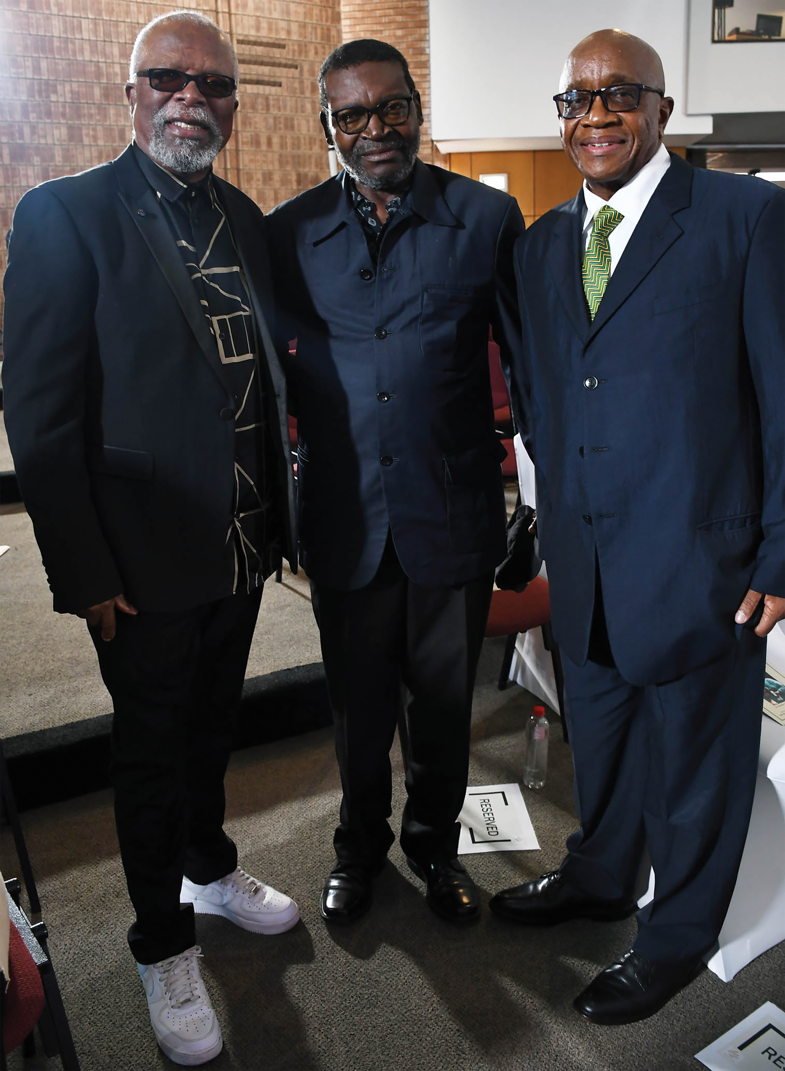 Dr John Kani,Mathatha Tsedu with Snuki Zikalala