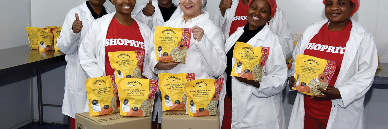 FEEDING THE POOR: Entrepreneur Aziza Parker, centre, has teamed up with Shoprite under their Homegrown label to offer a meal retailing for R19.99