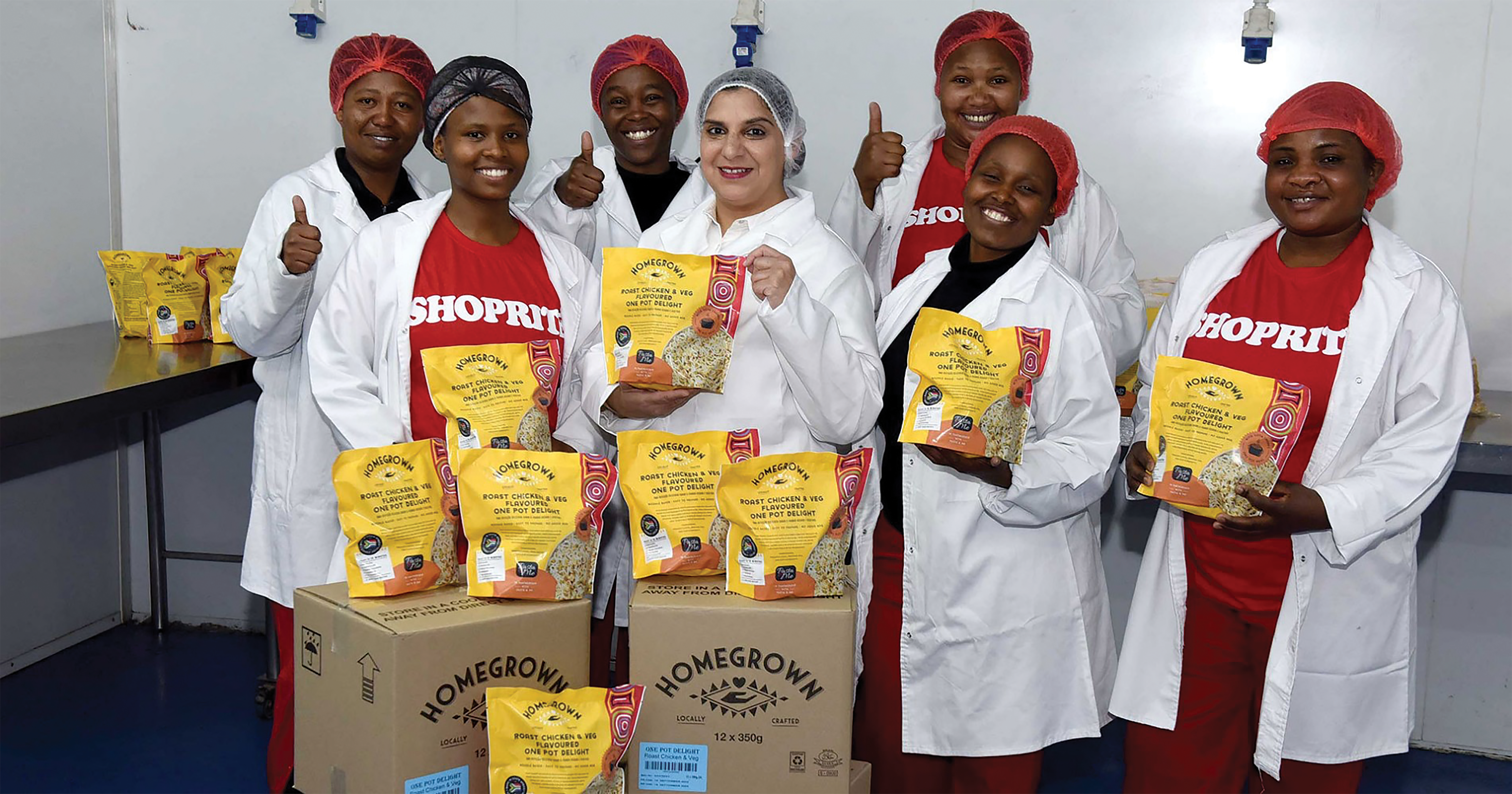 FEEDING THE POOR: Entrepreneur Aziza Parker, centre, has teamed up with Shoprite under their Homegrown label to offer a meal retailing for R19.99