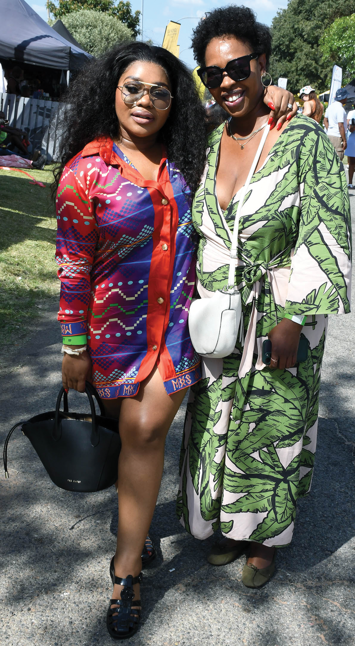 Bonnie Ndlovu with Pearl Magubane