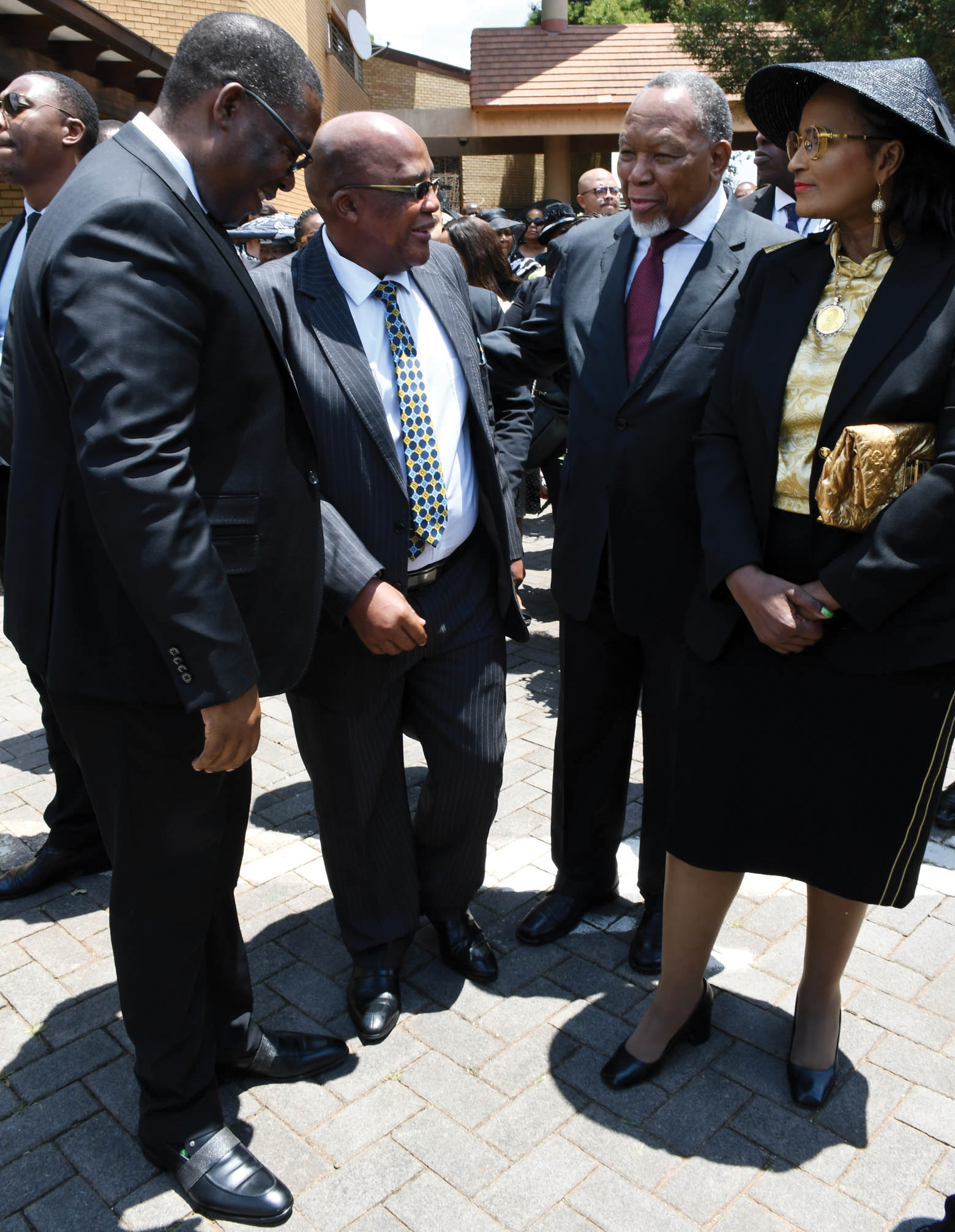 Gauteng Premier Panyaza Lusufi, Dr Aaron Motsoaledi Minister of Home Affairs, Former SA President Kgalema Motlante with his wife former Second Lady Gugu Mtshali