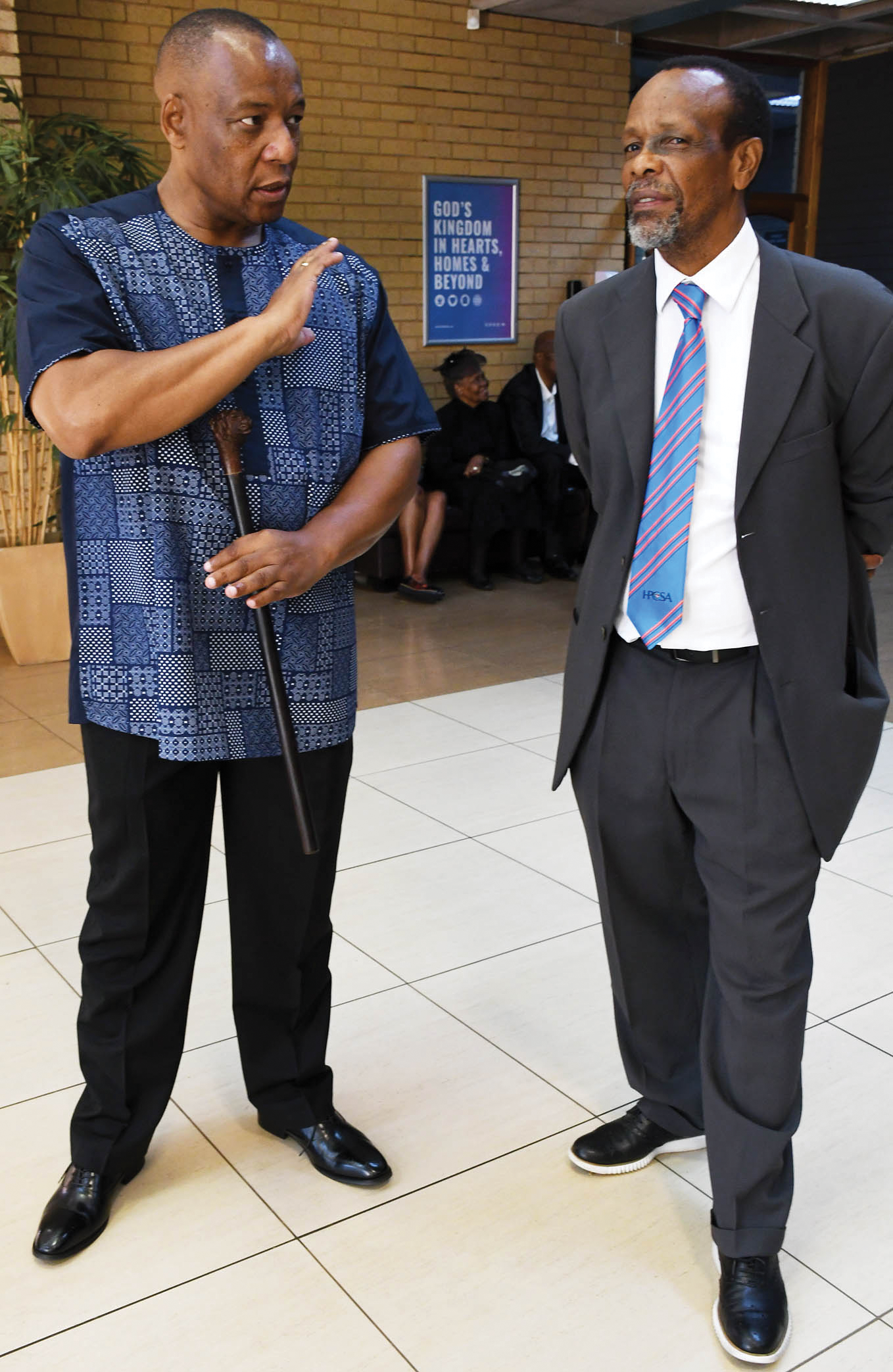 Jerry Tsie with Dr Kgosi Letlape