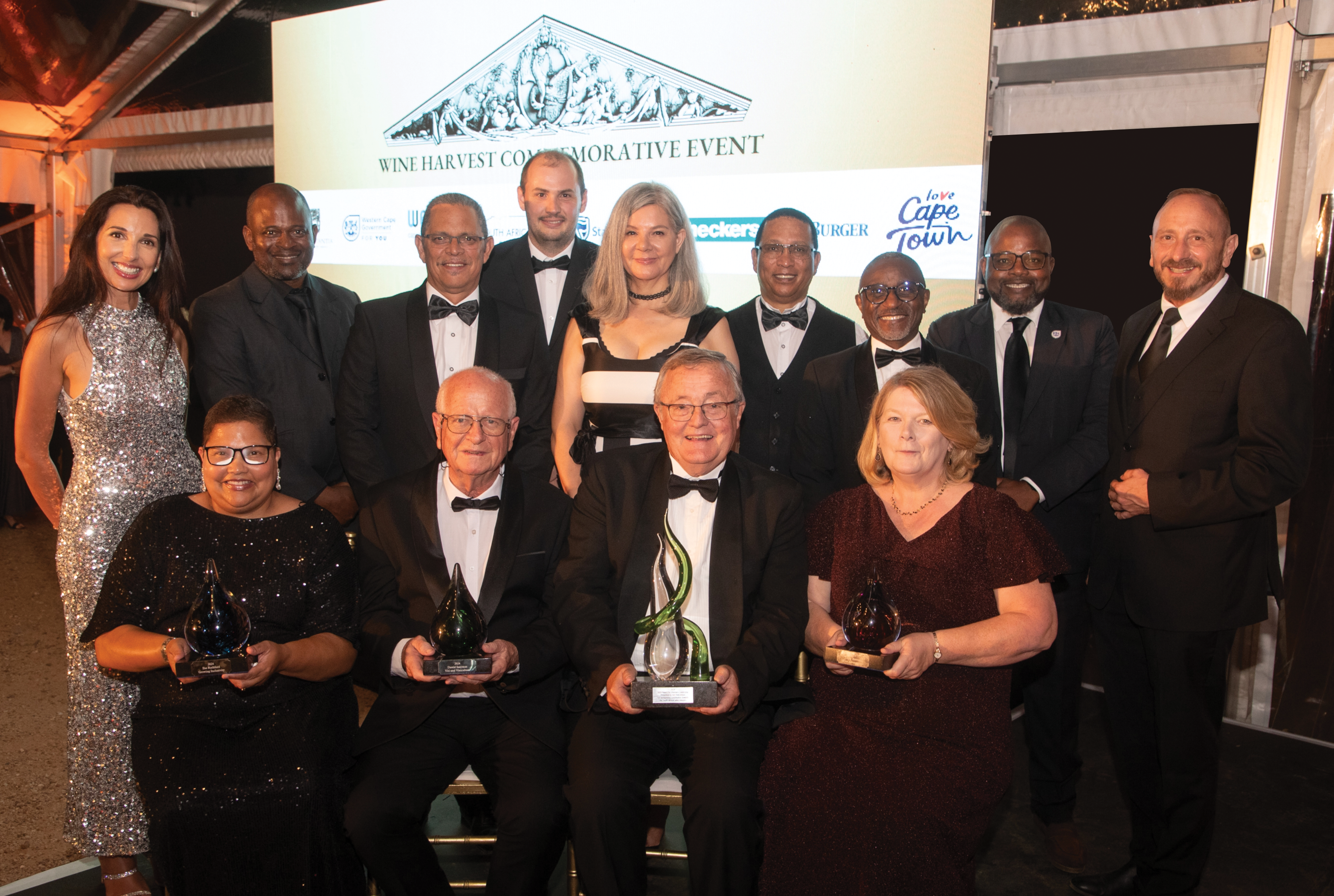 Front to left: Ilse Ruthford, Dawid Saayman, Tim Hutchinson, and Cathy Marston. Back to left: Ilze Bylos, Ronald Ramabulana, Clifford van der Venter, Reghardt Strauss, Wrenelle Stander, CEO Wesgro, Dr Ivan Meyer, Nzima Soci, Dr Mogale Sebopetsa, and Willem Jordaan.